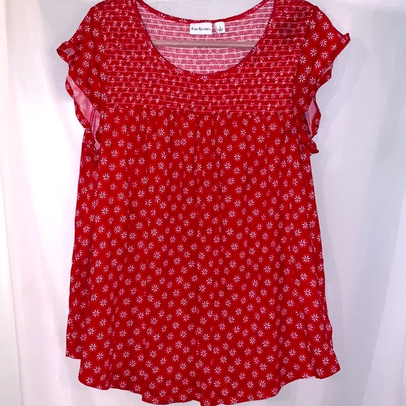 Kim Rogers Tops - KIM ROGERS NEW FLORAL TOP RED